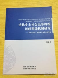 清代乡土社会民事纠纷民间调处机制研究